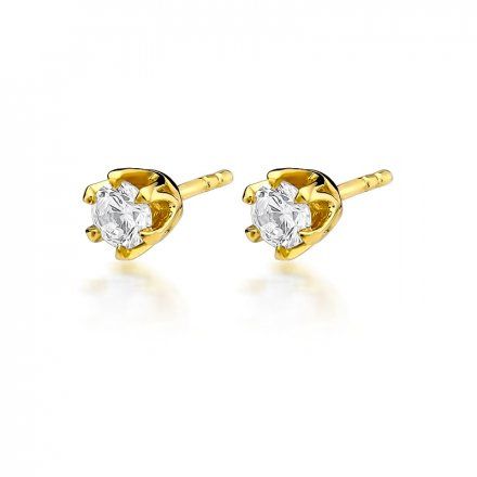 Biżuteria SAXO 14K Kolczyki z diamentami 0,60ct KO-220 Złoto