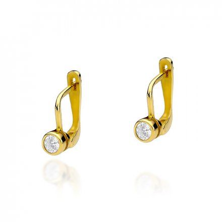 Biżuteria SAXO 14K Kolczyki z diamentami 0,30ct KO-224 Złoto