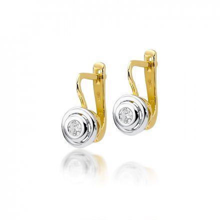 Biżuteria SAXO 14K Kolczyki z diamentami 0,20ct KO-294 Złoto