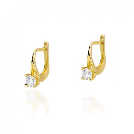 Biżuteria SAXO 14K Kolczyki z diamentami 0,40ct KO-381 Złoto