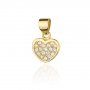 Złota zawieszka wisiorek serce z diamentami • Złoto 585 Brylant 0.15ct