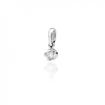 Biżuteria SAXO 14K Zawieszka 0,10ct Z-34 Białe Złoto z diamentem
