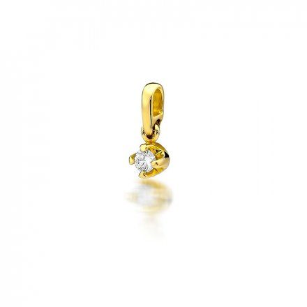 Biżuteria SAXO 14K Zawieszka 0,10ct Z-34 Złoto z diamentem