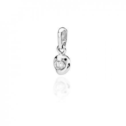 Biżuteria SAXO 14K Zawieszka 0,10ct Z-44 Białe Złoto z diamentem