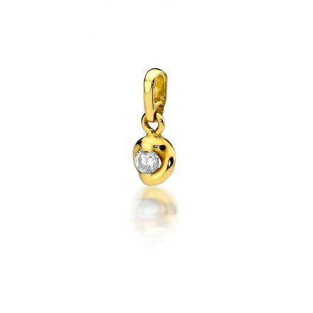 Biżuteria SAXO 14K Zawieszka 0,10ct Z-44 Złoto z diamentem