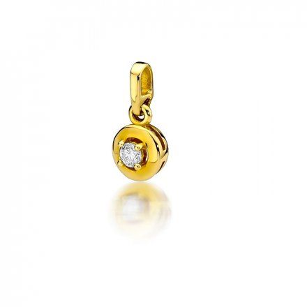 Biżuteria SAXO 14K Zawieszka 0,10ct Z-45 Złoto z diamentem