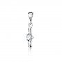 Biżuteria SAXO 14K Zawieszka 0,08ct Z-88 Białe Złoto z diamentem