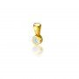 Złota zawieszka wisiorek okrągły delikatny z diamentem • Złoto 585 Brylant 0.20ct