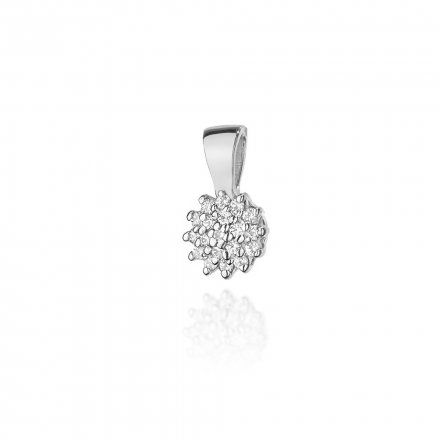 Biżuteria SAXO 14K Zawieszka 0,10ct Z-401 Białe Złoto z diamentem