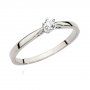 Biżuteria SAXO 14K Pierścionek z diamentem 0,08ct BC-021 Białe Złoto