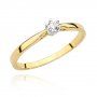 Biżuteria SAXO 14K Pierścionek z diamentem 0,08ct BC-021 Złoto