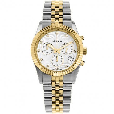 Zegarek Damski Adriatica na bransolecie A3809.2143CH - Chronograf Swiss Made