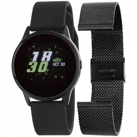 Czarny Smartwatch Marea B58001/1 z dodatkowym paskiem