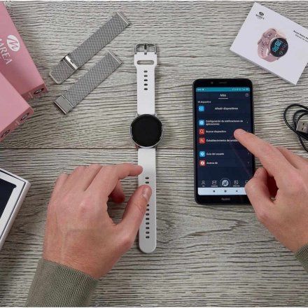 Czarny Smartwatch Marea B58001/1 + pasek Kroki Dystans Ciśnienie Puls Tlen