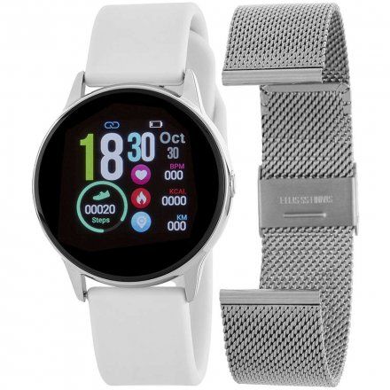 Biały Smartwatch Marea B58001/3 z dodatkowym paskiem