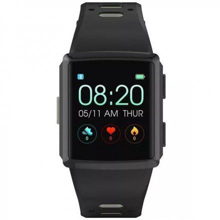 Sportowy Smartwatch Pacific 03 czarno-szary Sport Kroki Puls