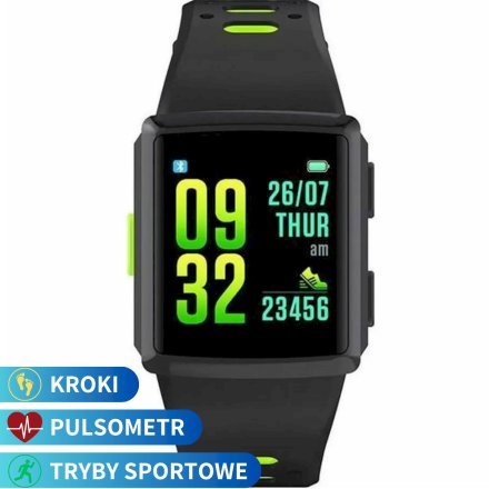Smartwatch Kroki Puls Sport Pacific 03 czarno-zielony