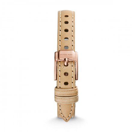 Beżowy pasek Michael Kors 12 mm Slim Runway MK2284
