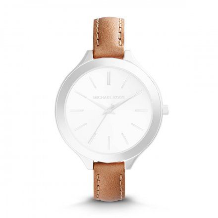 Beżowy pasek Michael Kors 12 mm Slim Runway MK2284