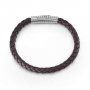 Biżuteria Guess męska bransoletka pleciona brązowa UMB85007