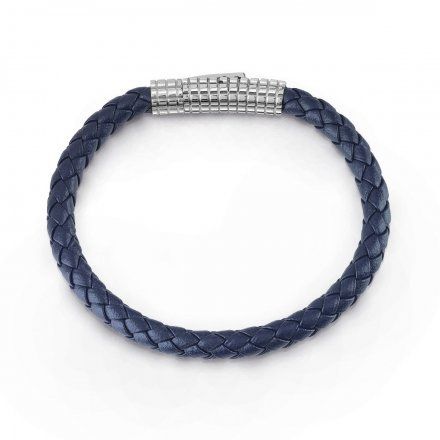 Biżuteria Guess męska bransoletka pleciona granatowa UMB85008