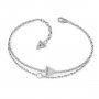 Biżuteria Guess damska bransoletka srebrna trójkąt logo UBB79035-S