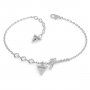 Biżuteria Guess damska bransoletka srebrna trójkąt logo UBB79044-L