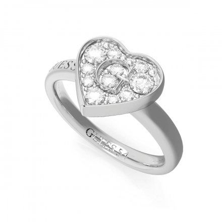 Biżuteria Guess pierścionek srebrny serce UBR79028-56