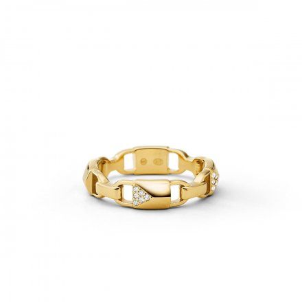 Złoty pierścionek Michael Kors  r. 19 obrączka kłódki z kryształkami MKC1024AN710