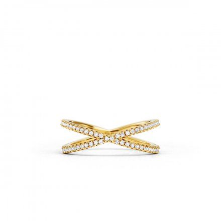 Złoty pierścionek Michael Kors z kryształkami r. 14 MKC1112AN710