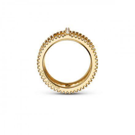 Złoty pierścionek Michael Kors r.14 obrączka z kryształami MKC1113AN710