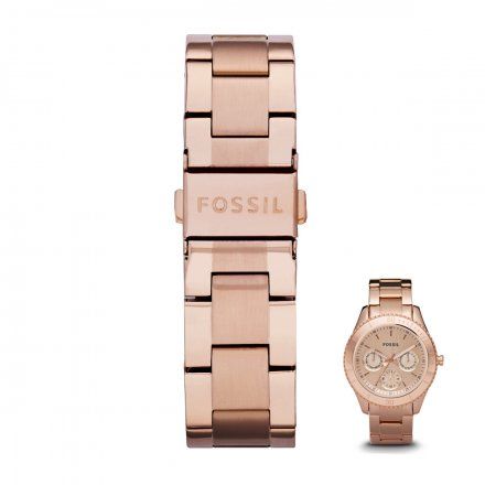 Różowozłota bransoleta Fossil 18 mm Stella ES2859