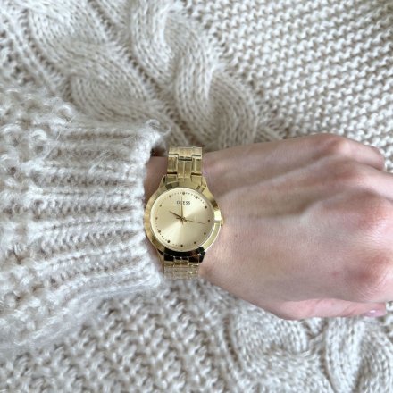 Złoty zegarek damski Guess Chelsea W0989L2