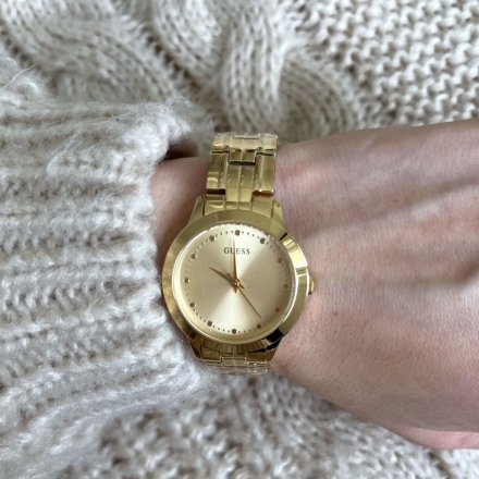 Złoty zegarek damski Guess Chelsea W0989L2