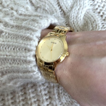 Złoty zegarek damski Guess Chelsea W0989L2