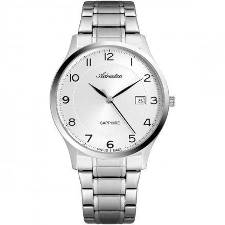 Zegarek Męski Adriatica na bransolecie  A8305.5123Q - Zegarek Kwarcowy Swiss Made