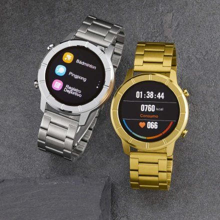 Czarny Smartwatch Marea B58003-2 bransoletka mesh + pasek  Puls Kroki Ciśnienie Tlen Kalorie
