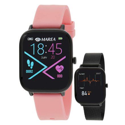 Smartwatch Marea B58006-3 bransoletka + różowy pasek ROZMOWY