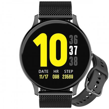 Smartwatch Pacific 09 Czarny Bransoletka + Czarny pasek