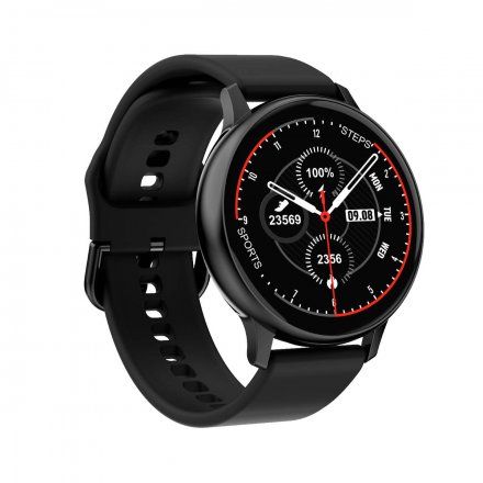 Smartwatch Pacific 09 Czarny + Niebieski Pasek | Kroki Kalorie Puls Sport Sen