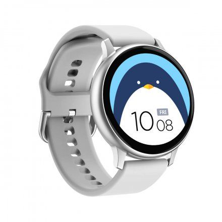Smartwatch Pacific 09 Biały + Czarny Pasek | Kroki Kalorie Puls Sport Sen