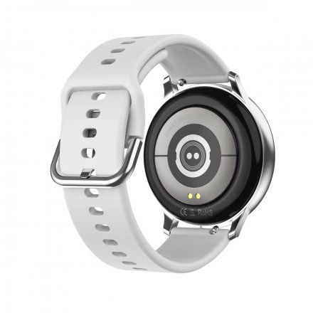 Smartwatch Pacific 09 Biały + Czarny Pasek | Kroki Kalorie Puls Sport Sen