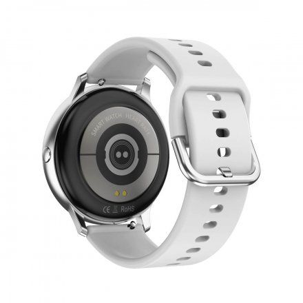 Smartwatch Pacific 09 Biały + Czarny Pasek | Kroki Kalorie Puls Sport Sen