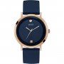 Różowozłoty zegarek Guess Supernova 44 z granatowym paskiem W1264G3
