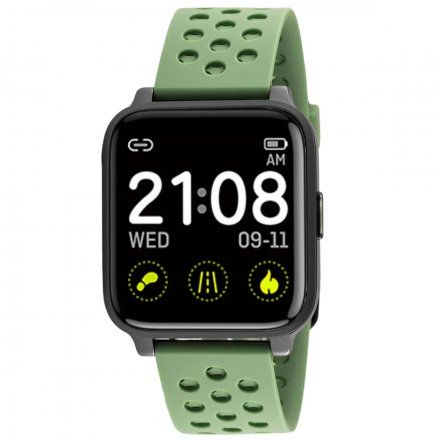 Zielony smartwatch męski damski Rubicon RNCE58BINX03AX