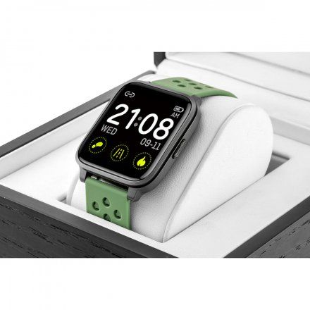 Zielony smartwatch męski damski Rubicon RNCE58 SMARUB042