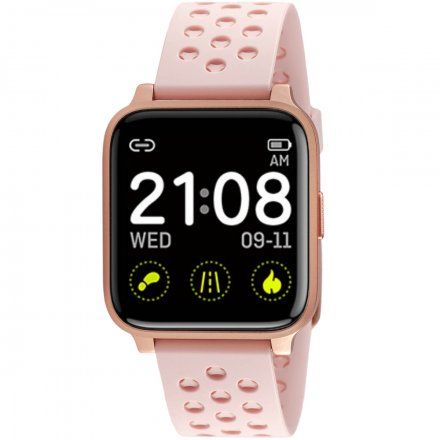 Różowy smartwatch męski damski Rubicon RNCE58RIBX03AX