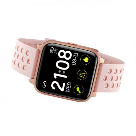 Różowy smartwatch męski damski Rubicon RNCE58RIBX03AX