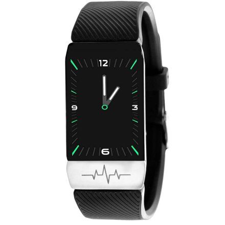 Czarny smartwatch z termometrem Rubicon RNCE60BIBX01BX