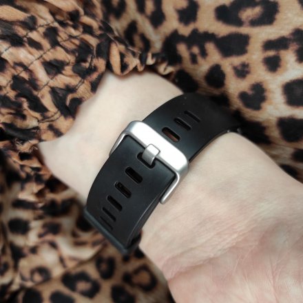 Czarny smartwatch męski damski Rubicon RNCE61 SMARUB035